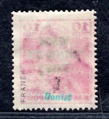 RV 146 Pp, Šrobárův přetisk převrácený,Karel, červená 10 f, zk. Fra, Vrba  hledané