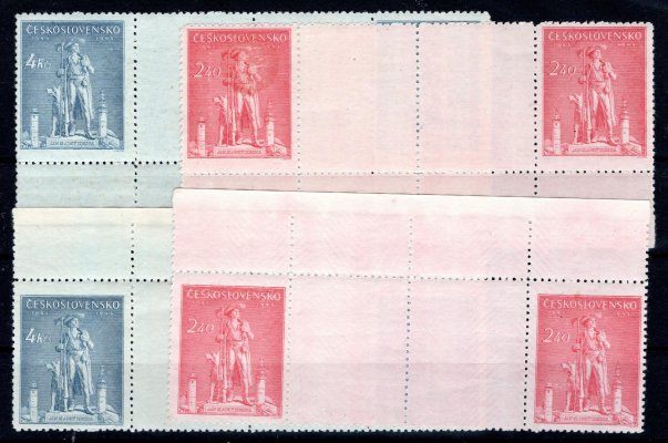 431 - 432 VK -5 krajový kus horní a dolní okraj - kat. cena 1400 Kč 