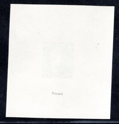 260 ZT, TGM,  otisk rytiny na lístku papíru, černá 1 Kč, zk. Ka