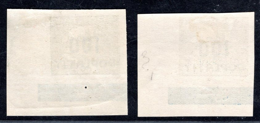 DL 23 ; 80 h / 100 Doplatit ;  dva rohové kusy, odlišné tiskové desky , 1 x lebka v křoví 