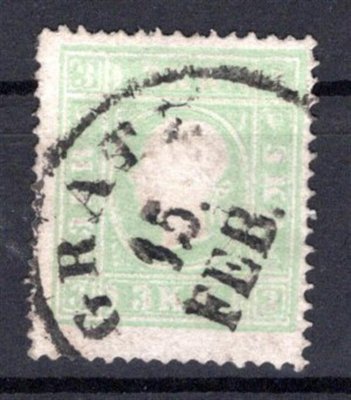 Rakousko - Mi. 12, Franz Josef, zelená 3 Kr