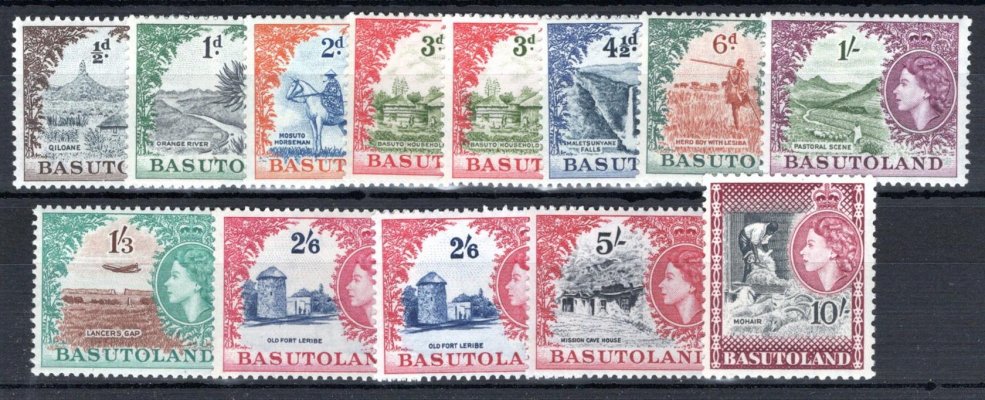 Basutoland- SG. 43 - 53,46a,51c, Alžběta, 240 L