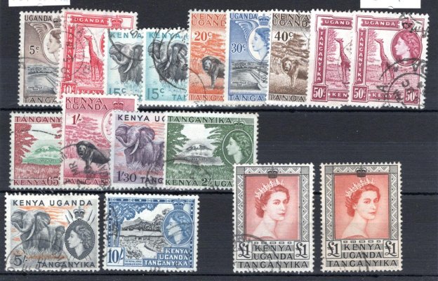 Kenya/Uganda/Tanganyika - SG. 167 - 80 + 180a, Alžběta, 55 L