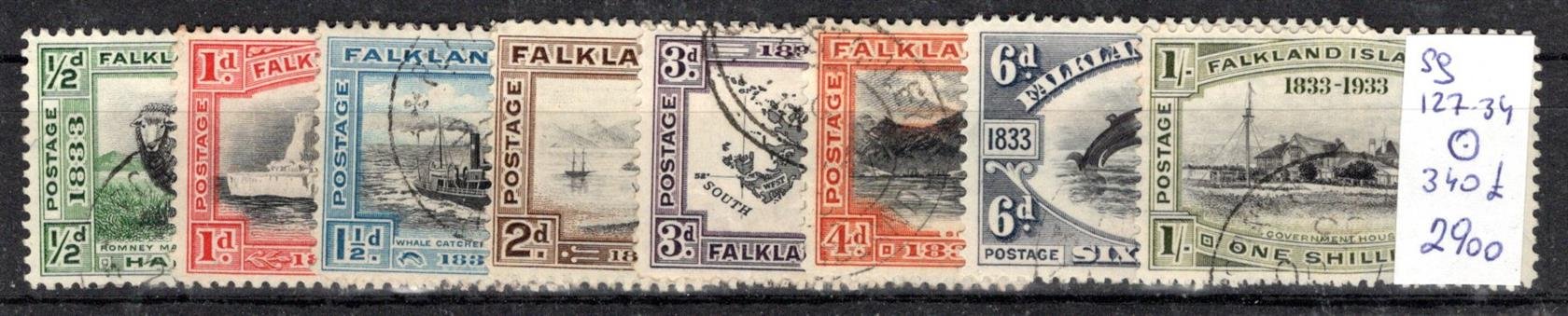 Falkland Island - SG 127 - 34, výplatní, 340 L