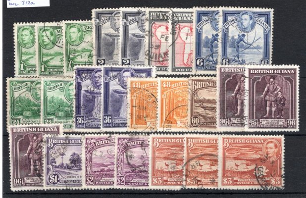 Brit. Guiana - SG. 308 - 19, včetně a bez 317 a, Jiří, 260 L