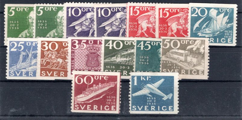 Švédsko - Mi. 227 - 38 A,B, výplatníé 370 Eu
