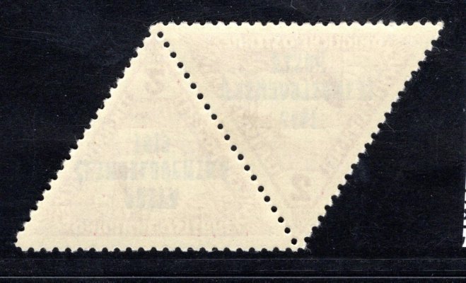 55, dvoupáska, typ II+III, trojuhelník, hnědočervená 2 h, menší výskyt
