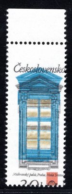 2241 ; 30 h Okna - krajová známka s posunem perforace a barev - zkoušeno Beneš  