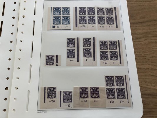 143 - 150, krásná sestava rohových známek a 4 bloků s DČ a DZ, nádherný základ sbírky včetně málo se vyskytujích, doporučujeme prohlídku