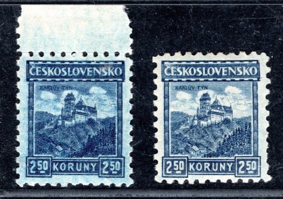 215, P 6 + 8, Karlštejn, 2,50 modrá