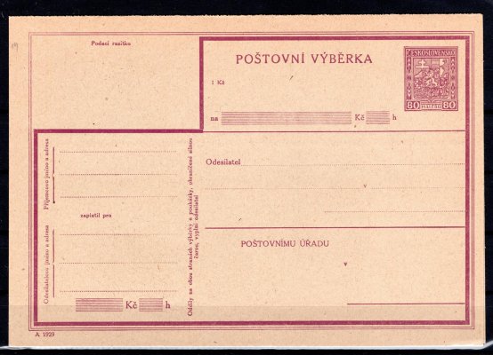CPV 12 A, čar 10, poštovní výběrka