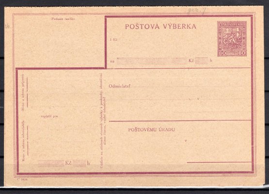 CPV 12 C, čar 10, poštovní výběrka, text slovenský,  hledané