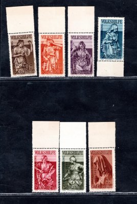 Sársko - Mi.199 - 205, Volksabstimmung 1935, přetisk, svěží řada, krajové