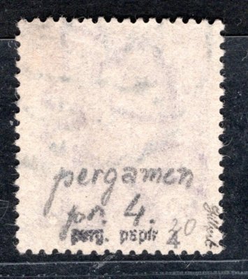 189 x  ; 60 h fialová - pergamenový papír : P 4 - zk. Gilbert 
