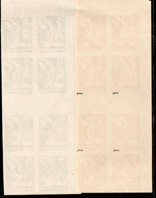 354 - 355 ; Košické 2K, 5 K krajové 2-pásky sv. meziarší , na okraji soutisk, značky 