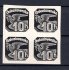Novinové 1937 ; ZT NV 18 ;  4 -blok 10 hal v černé barvě na křídovém papíru ( jedná se o skutečně pravý černotisk, nejedná se o tak nazývaný Žampachův dotisk často nabízený) 