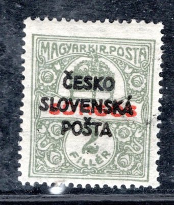 RV 156, Šrobárův přetisk, spěšná, zelená 2 f, zk. Vrba