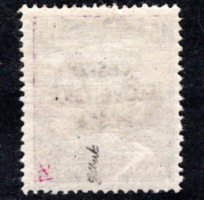 RV 142, Šrobárův přetisk, ženci, fialová 15 f, zk. Gi