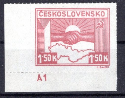 353 - rohová známka s DZ A1 