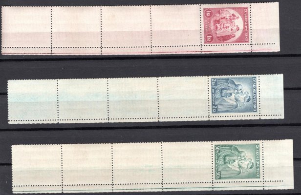 295 - 7, Dětem rohové známky s 4 svislými kupony, zajímavé