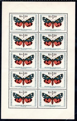 1530,  PL (10), motýli, 1,20 Kč, deska B