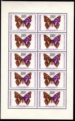 1528,  PL (10), motýli, 80 h, deska B