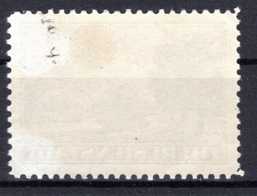 Pr 1A, TEREZÍN, zelená, balíková připouštěcí známka, na pravé straně v rozich stopy po přichycení