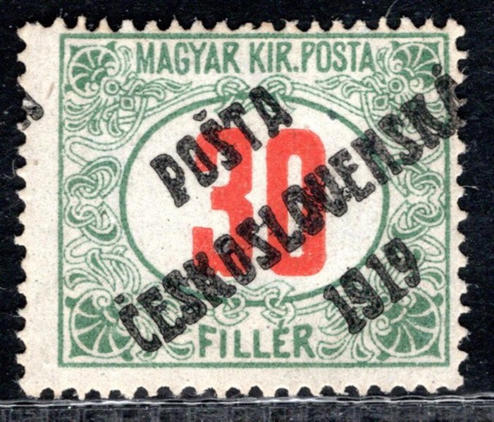 139, typ II, doplatní červená čísla, 30 f,  zk. Ma, Vr