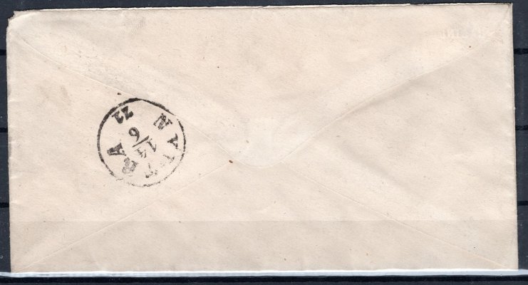 Maďarsko - dopis  vyplacený známkou Mi. 3,  F.J., 5 Kr růžová, kamenotisk, podací razítko PESTH, adresovaný do Nitry, hezký kus, ex. Mynář
