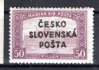 RV 159,  Šrobárův přetisk, Parlament, fialová 50 f, zk. Gi, Mr