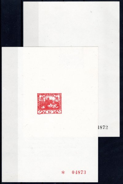 2 x číslovaný tisk červený a černý s otiskem původní stočku - přiloha k monografii Díl I 1968 