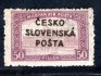 RV 159, Šrobárův přetisk, Parlament, fialová 50 f, zk. Gi, Vr