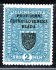 RV 16, I. Pražský přetisk, znak, modrá 2 K, zk. Mrnák - úzký formát 
