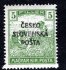 RV 140, Šrobárův přetisk, ženci, zelená 5 f, zk. Gi, Ka