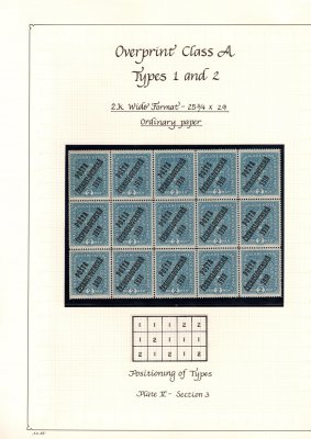 48 II, formát široký, 15-ti blok, znak, modrá 2 K, ve větších celcích hledané, spojené typy přetisků