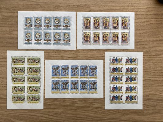 1263 - 1267 PL (10) desetibloky - kompletní serie, desky A,C,A,A,A