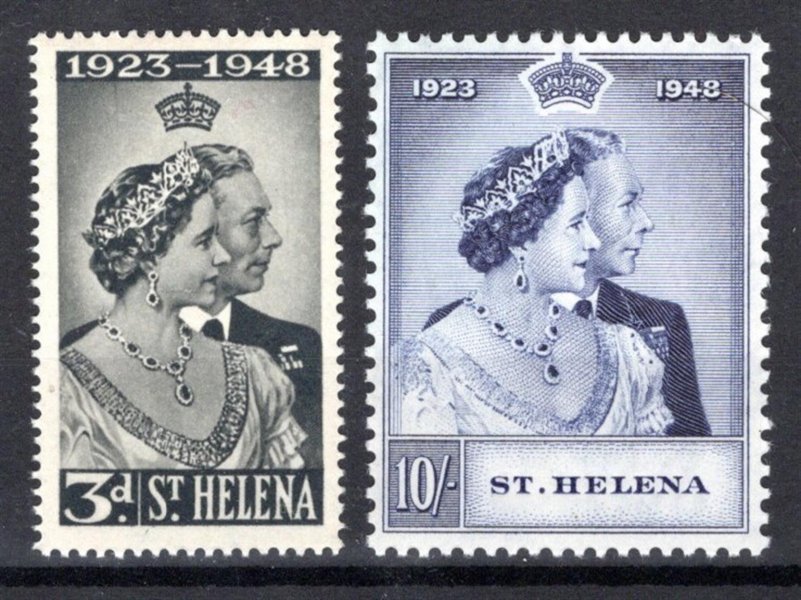 St. Helena - SG. 143 - 4, Alžběta, stříbrná svatba