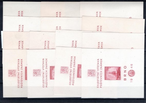 A 437 , Brno 46, kompletní sestava všech tiskových desek, včetně tří variant desky I