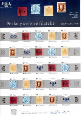  TL 0109 ; vlastní známky  - Poklady světové filatelie - BIENNALE 2020 TL 0109 s podpisem autora Kamila Knotka 