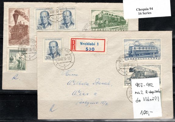 907 - 12, lokomotivy na 2 R dopisech do Vídně