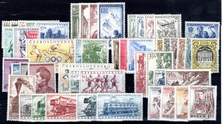 868 - 916 - kompletní známky z roku 1956 - kat. cena 750 Kč 