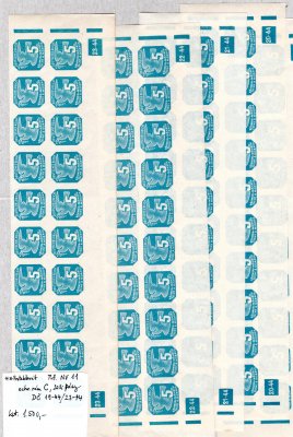NV 11, novinové, 20-ti pásy, ochranný rám C, DČ 19-44/23-44, modrá 5 h