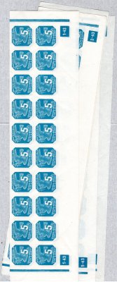 NV 11, novinové, 20-ti pásy, ochranný rám A, DČ 1-43/6-43, modrá 5 h, kat. 900