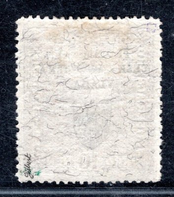 RV 19a, I. Pražský přetisk, znak, papír žilkovaný - formát široký , fialová 10 K, zk. Gi