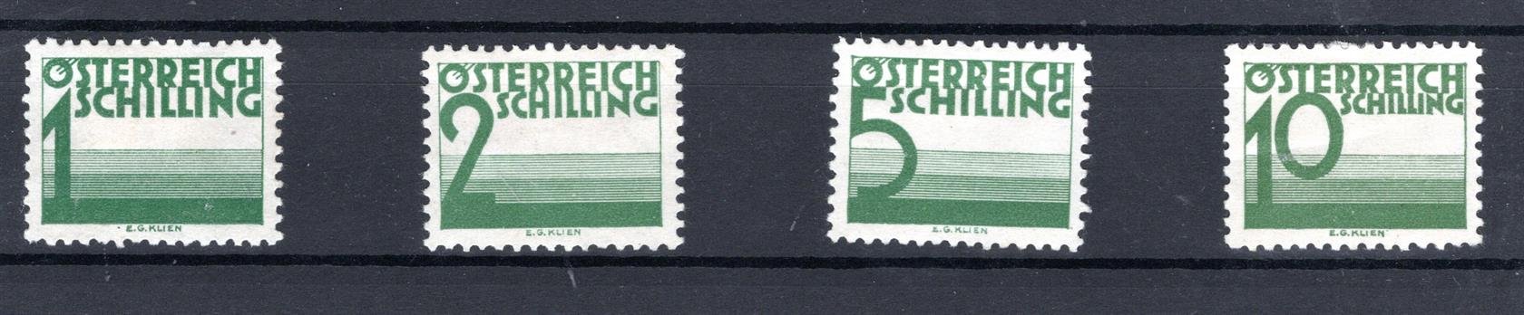 Rakousko - Mi. P 155 - 8, koncové Shilingové hodnoty, kat. cca 250,- Eu