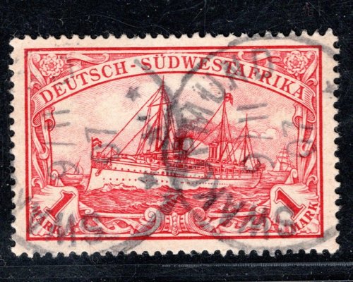 Deutsch-Südwestafrika  Mi. 20, 1 Mark, katalog 38,-  Euro