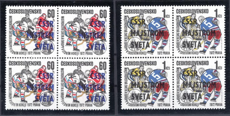 1961 - 1962, ČSSR mistrem světa, 4 bloky, 1961 - II+III, 1962 - I+II