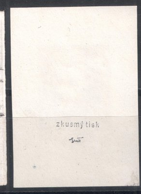 830 ZT - ZT hodnoty 30h s motivem Jana Štursy na lístku bílého papíru bez lepu, černá svislá čára v levé části, zk. Beneš 