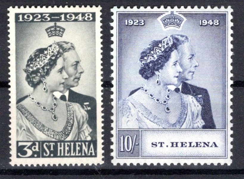 ?1 St. Helena - SG. 143 - 4, Alžběta, stříbrná svatba
