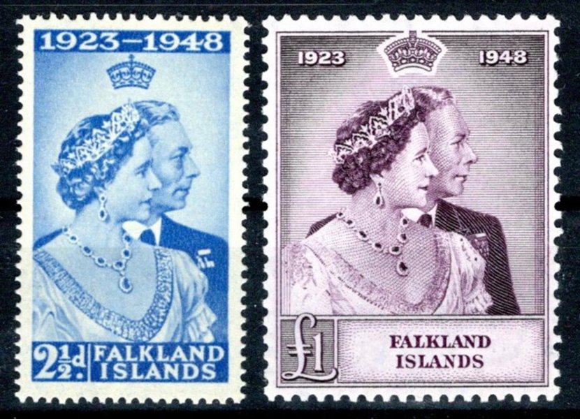 Falkland Island - SG. 166 - 7, Alžběta, stříbrná svatba